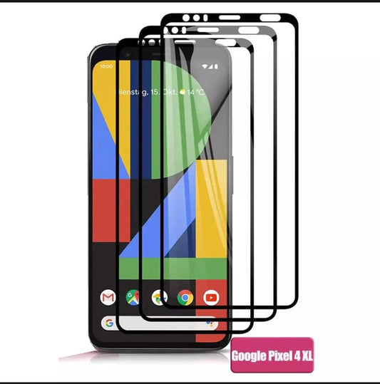 Google Pixel 4 XL Screen Glass Protector HD Edge to Edge Full Glue Tempered Glass For Pixel 4XL - Black