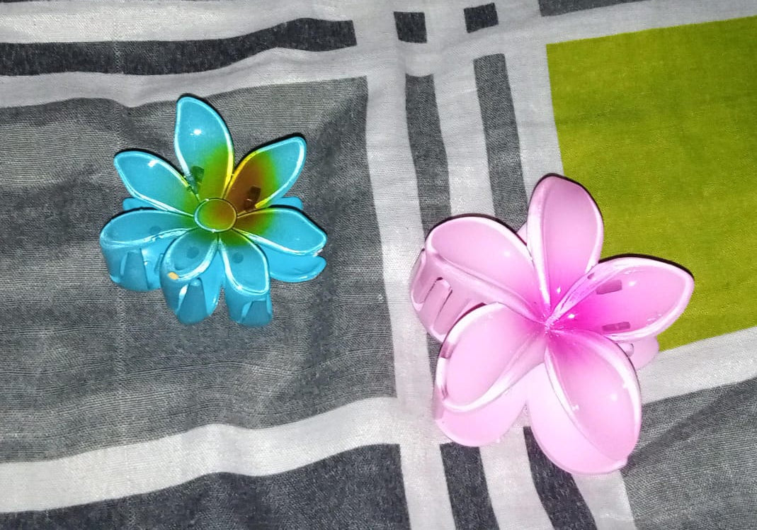 1 Pc - Flower Hair Clip Colorful Hair Band For girls &amp; Women