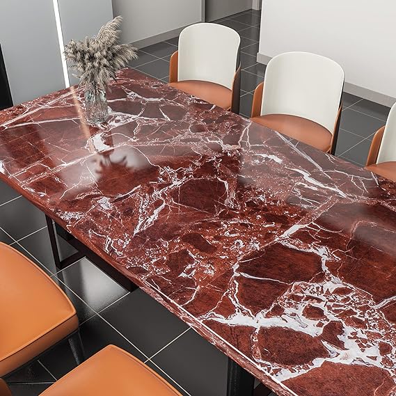 Waterproof Brown Marble Sheet/Contact Paper for Home/Kitchen/Office Decor