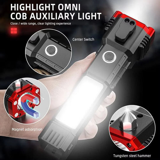 Versatile High-Power LED Flashlight: Rechargeable and Multifunctional for Your Lighting Needs